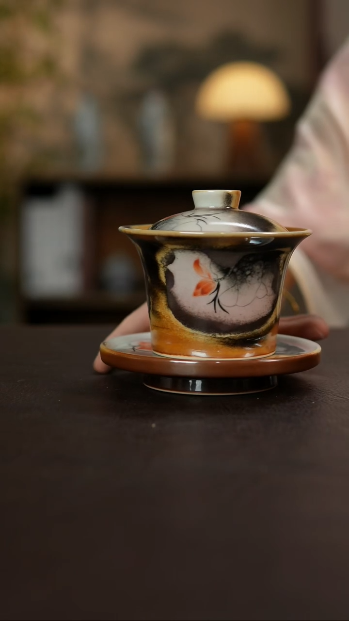 杯景德镇陶瓷杯碗柴烧多人