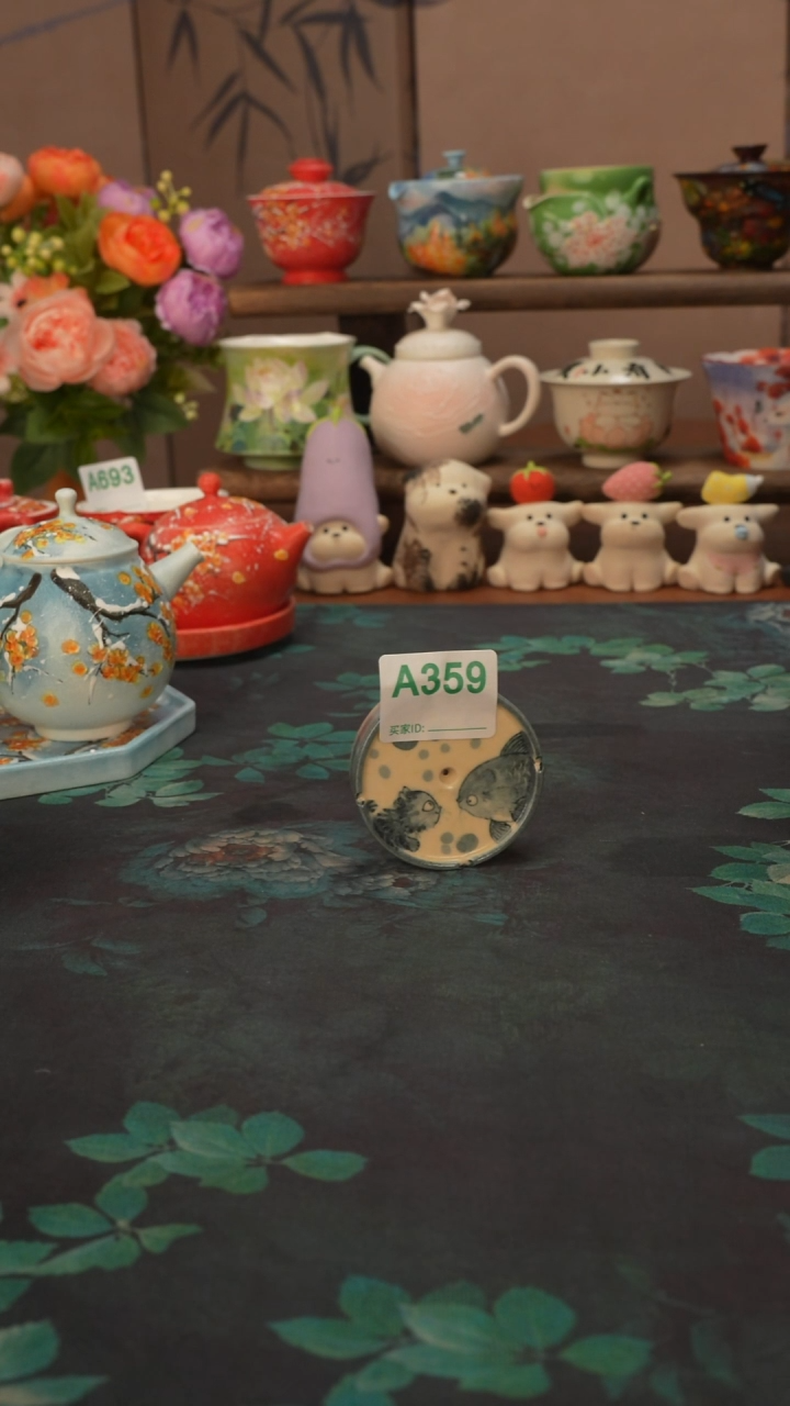 小雾垂露  猫猫瞪鱼盖置359