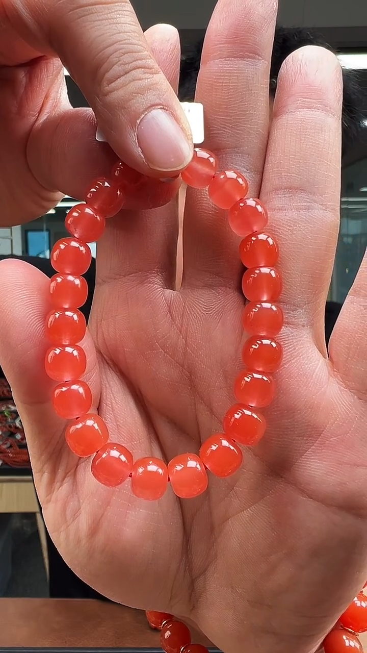 未镶嵌珠串南红玛瑙C10云南保山杨柳乡8mm+