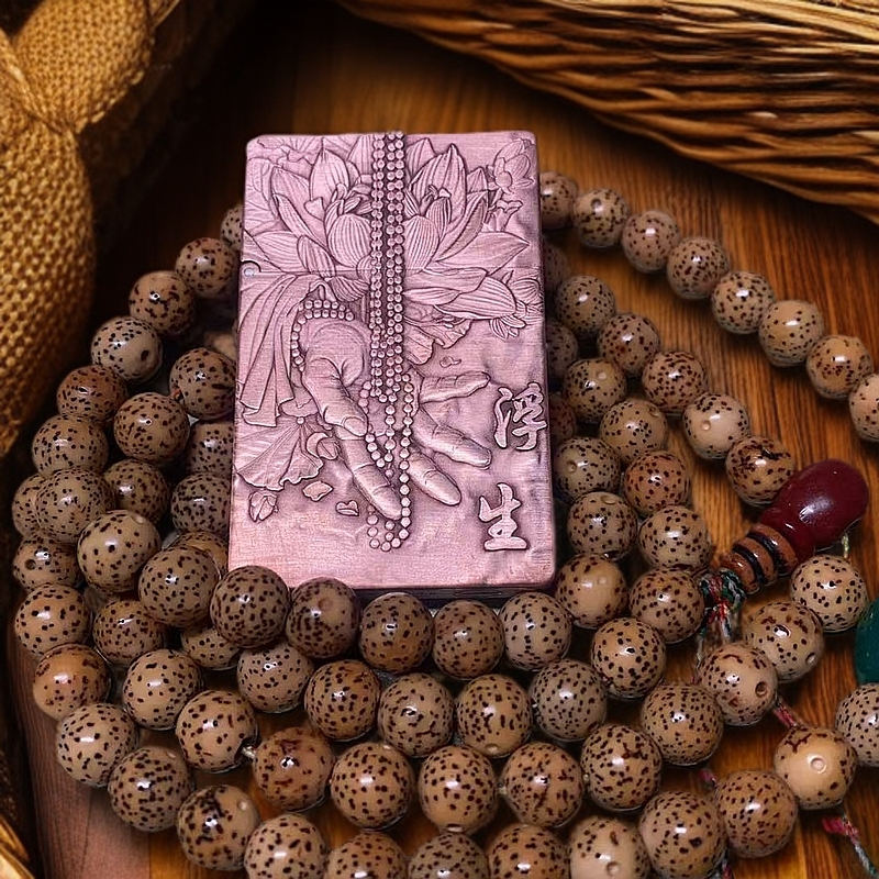 帕伽尼二代紫铜浮雕小重甲打火机煤油浮生若梦双面精美个性创意