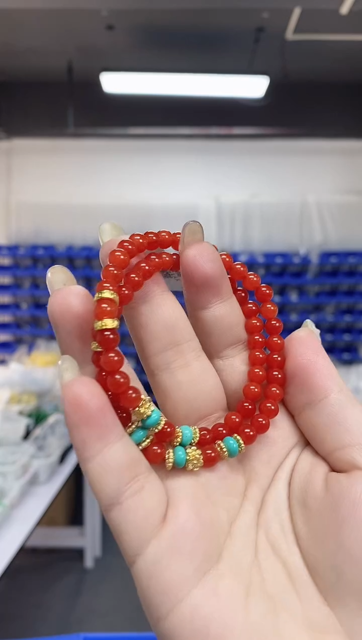 【闪购商品】南红玛瑙手串未镶嵌多样性发其一颜色微差