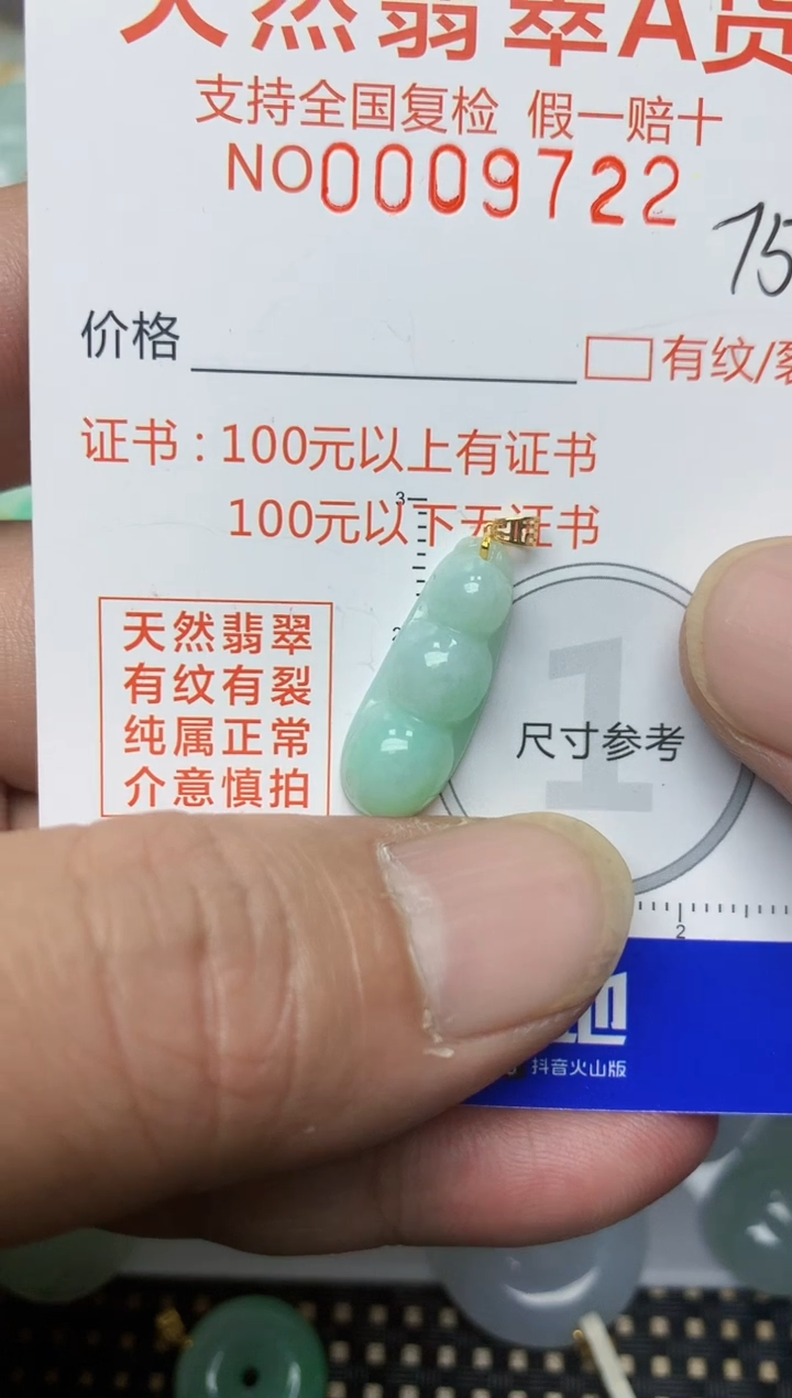 【闪购商品】翡翠颈饰18K金镶嵌785天然A货翡翠