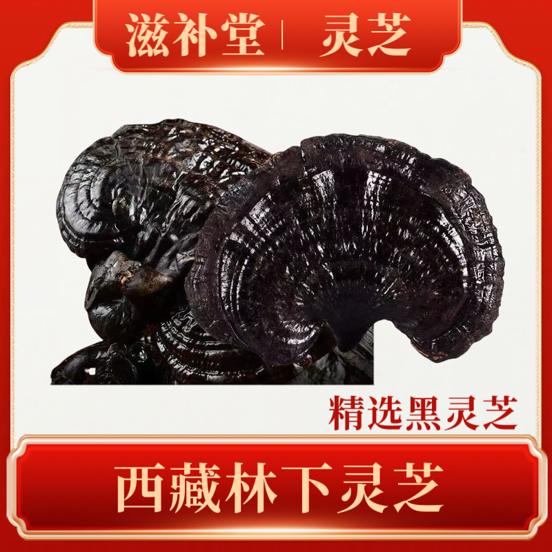 （滋补严选）西藏林下参灵芝黑灵芝土特产250克*3袋