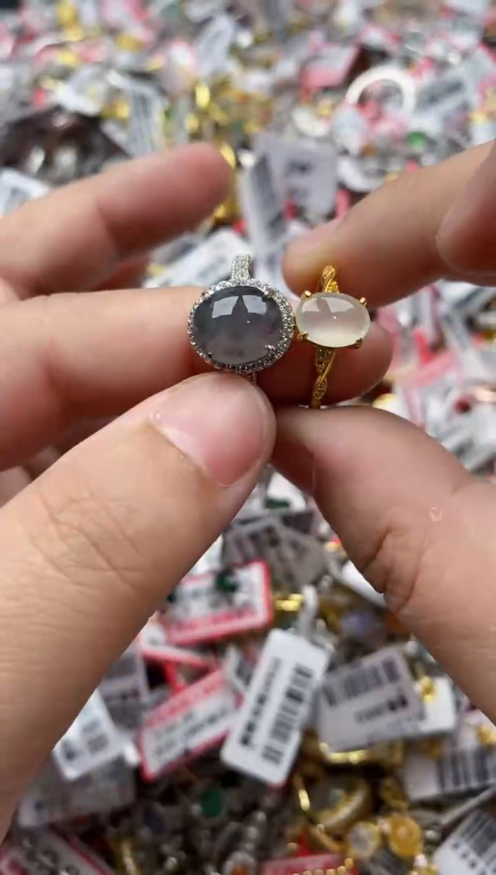 【闪购商品】翡翠戒指银S925镶嵌3333---10