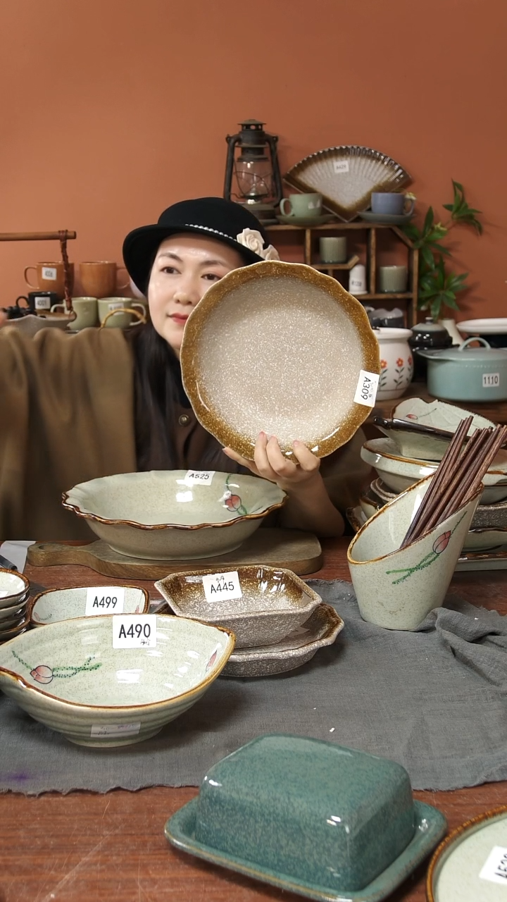 陶瓷A309一个陶瓷粗陶花边碗可能微瑕25*5.5
