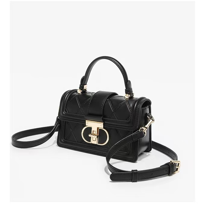 【欣欣专属】2025新款手提小方包小众菱格单肩包百搭