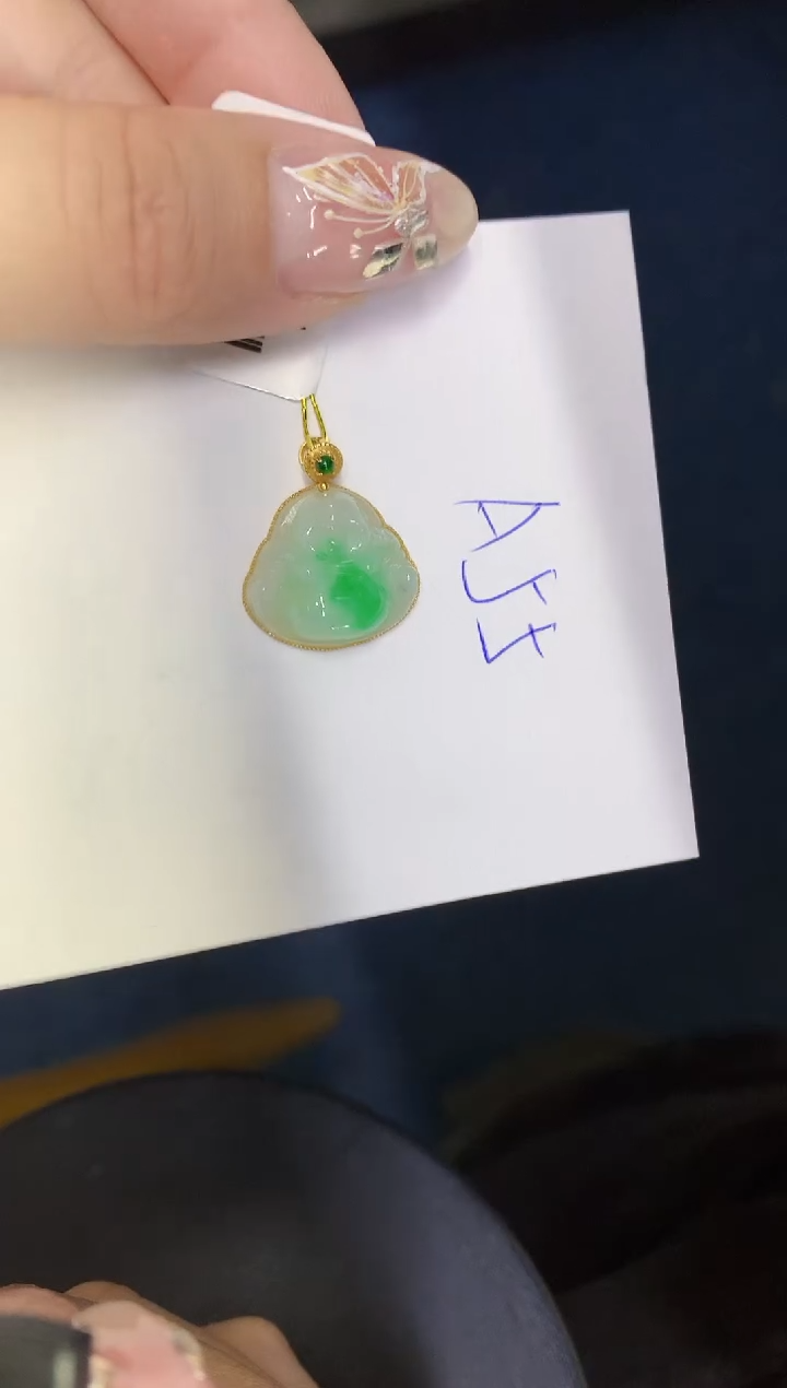 【闪购商品】翡翠颈饰18K金镶嵌0000000000