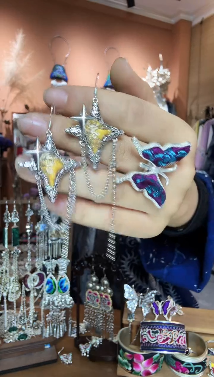 刺绣纯手工民族风耳环