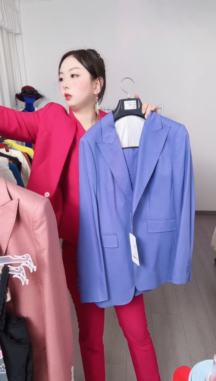 XL码紫罗兰九分裤套装（默认微瑕、不退不换）