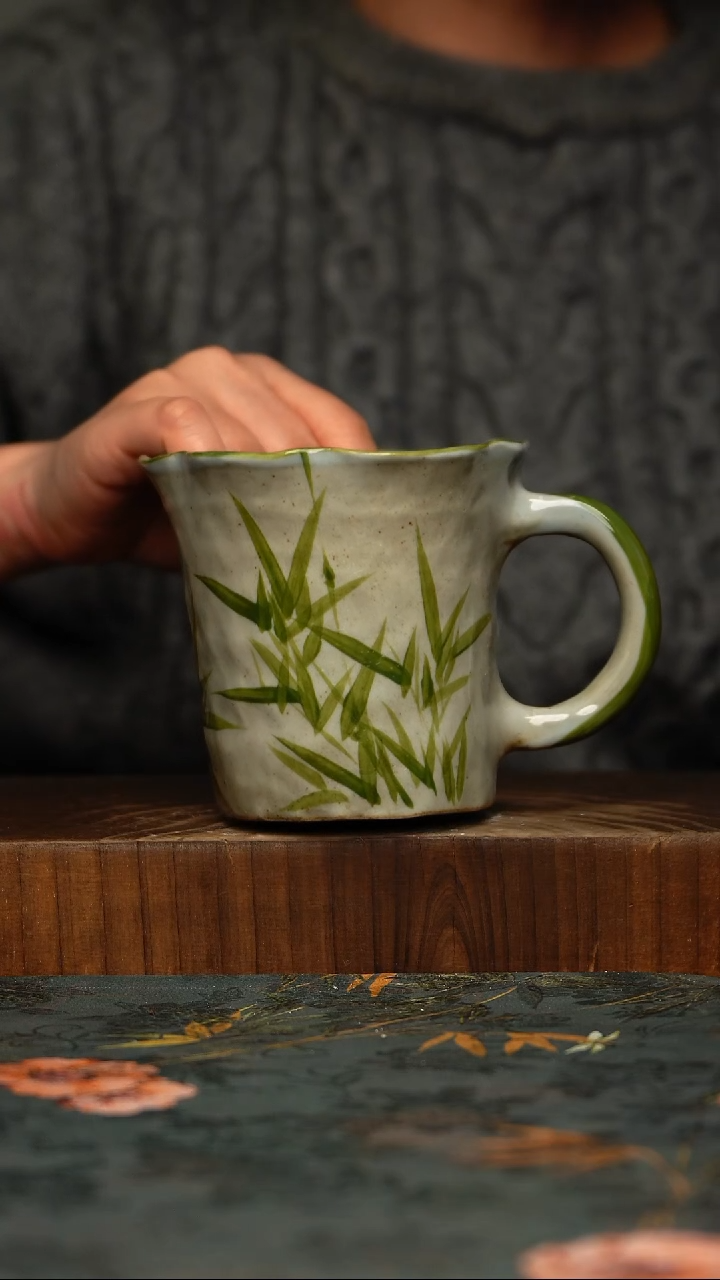 瓷片釉下彩手工手绘同款陶器