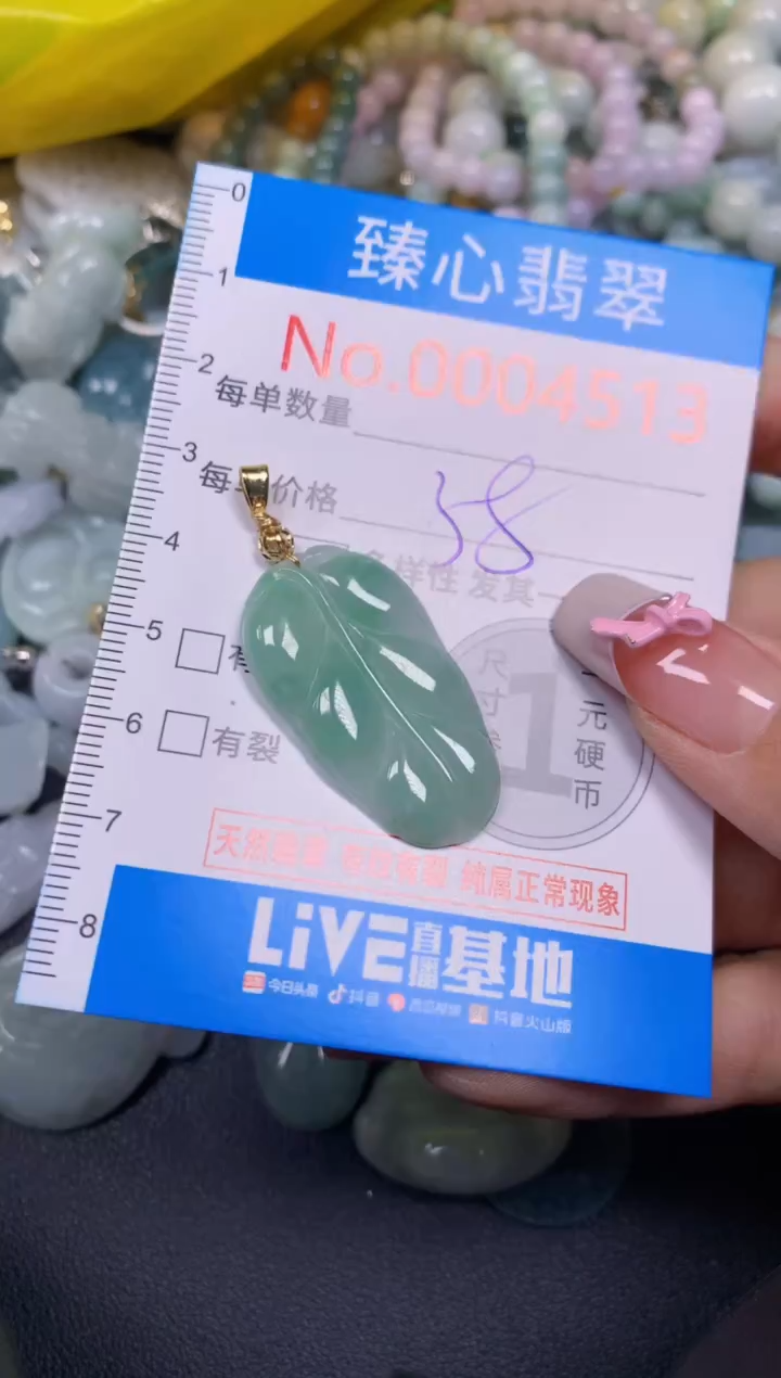 【闪购商品】翡翠颈饰未镶嵌含绳0004513