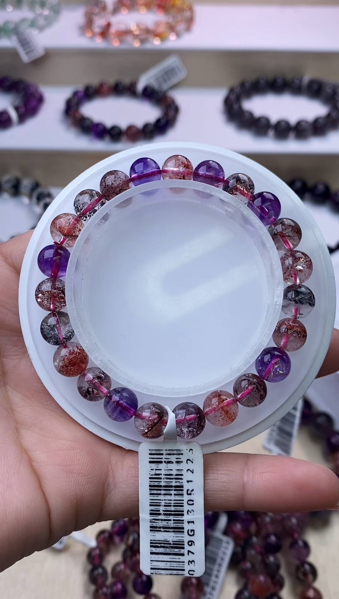 【闪购商品】水晶手链未镶嵌黑加仑超七8m+