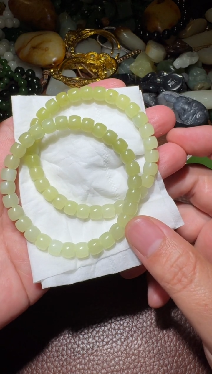 未镶嵌手链和田玉雪*虎和田玉