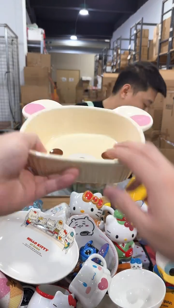 瓷片原盒熊妹深碗