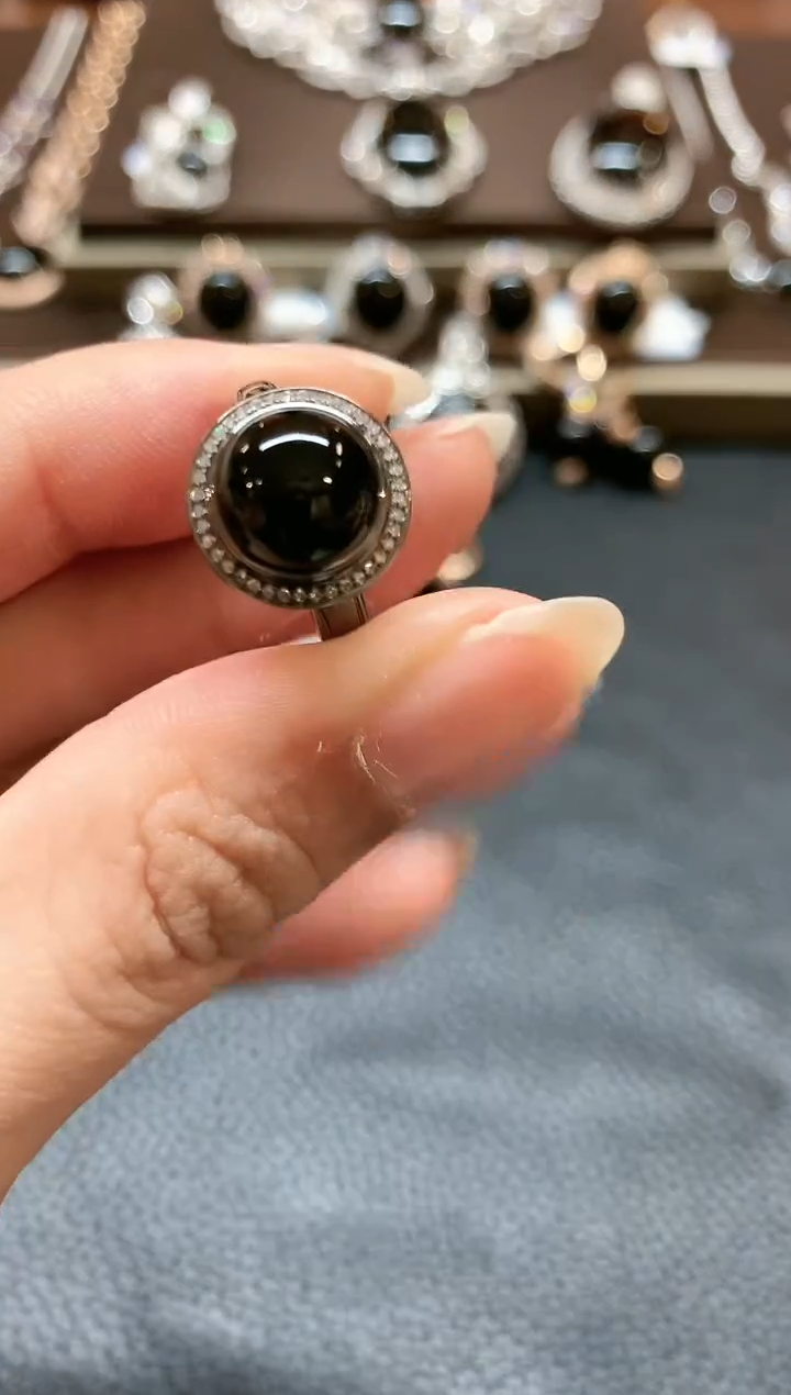 【闪购商品】翡翠戒指18K金镶嵌b13不退换多样性一件发货