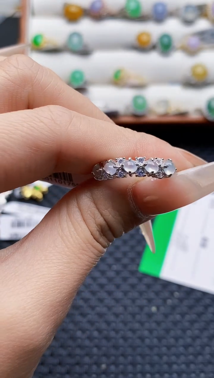 银S925镶嵌戒指翡翠2277