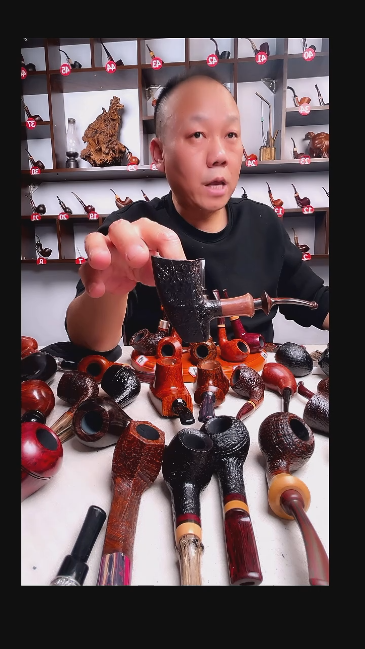 意大利石楠木手工打磨烟斗