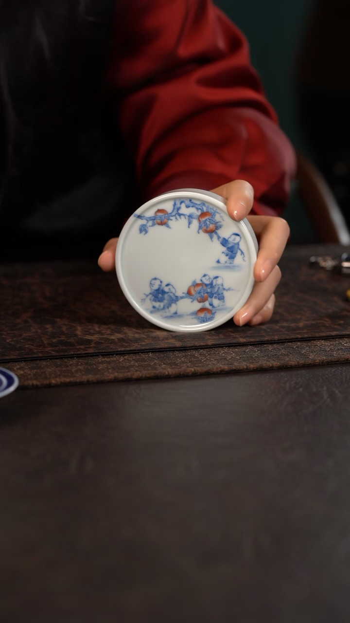 【闪购商品】杯聚澜堂九桃五福圆饼盖置