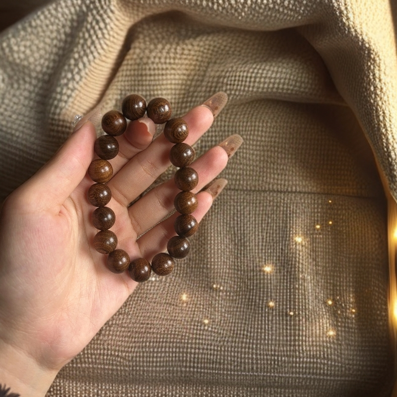 正宗金丝檀木男女款佛珠檀香大珠中式手持文玩手链串珠文玩