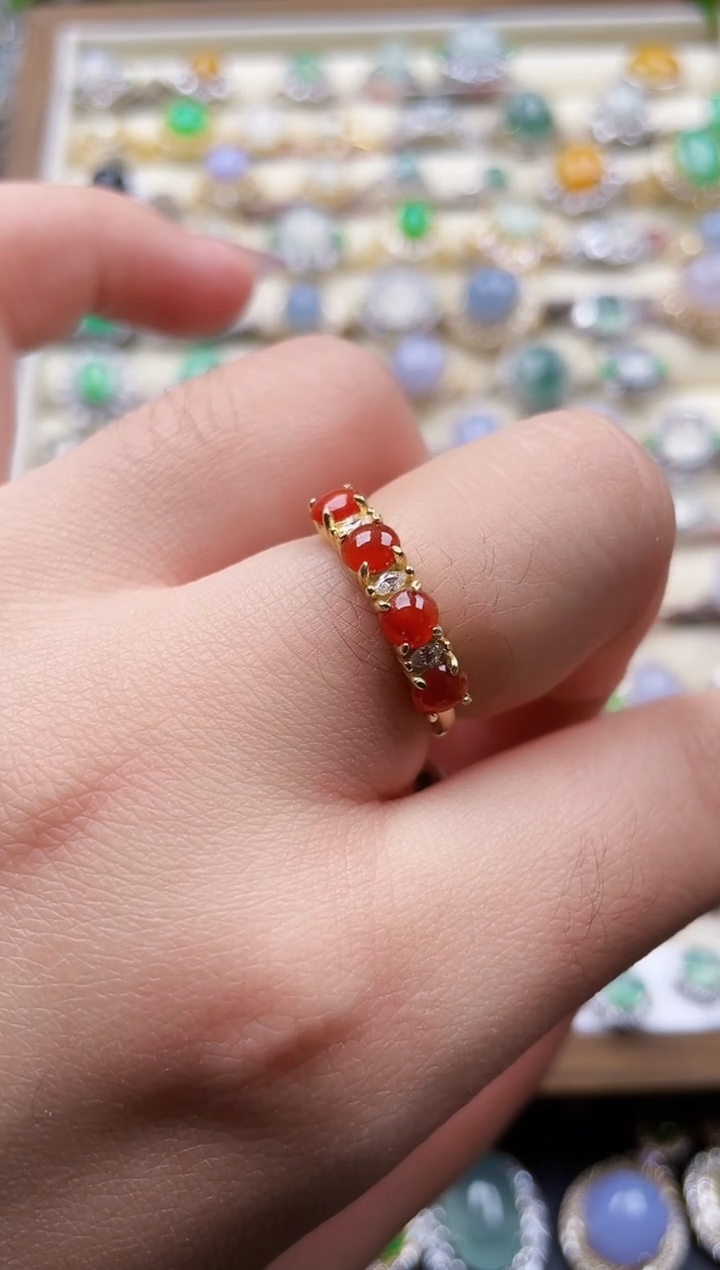 银S925镶嵌戒指翡翠121