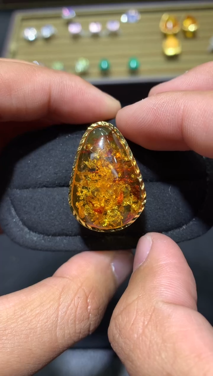 未镶嵌琥珀戒指D123【多样性发其一】