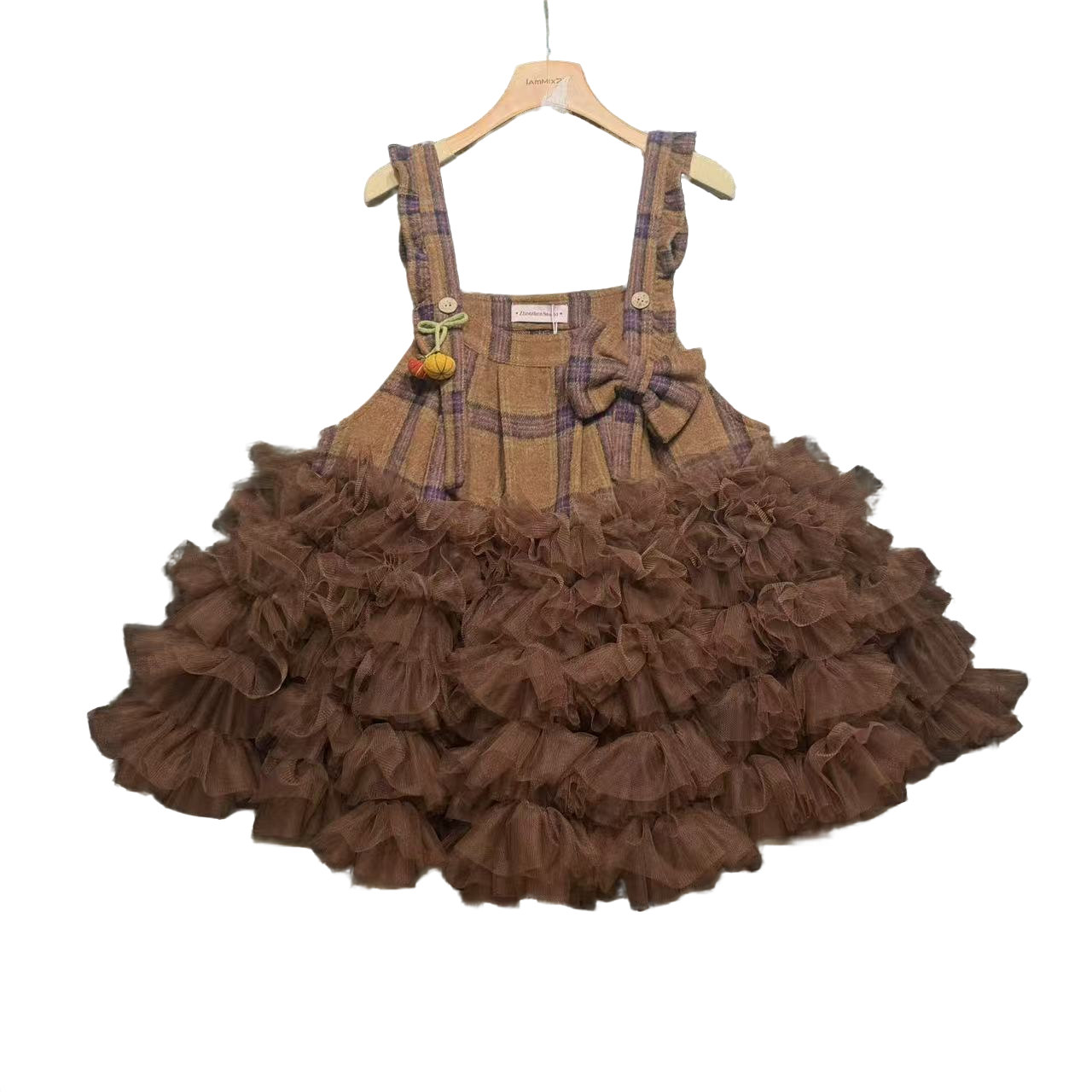 5839设计师款圣诞款蝴蝶结洋气公主百搭无袖背心蓬蓬裙