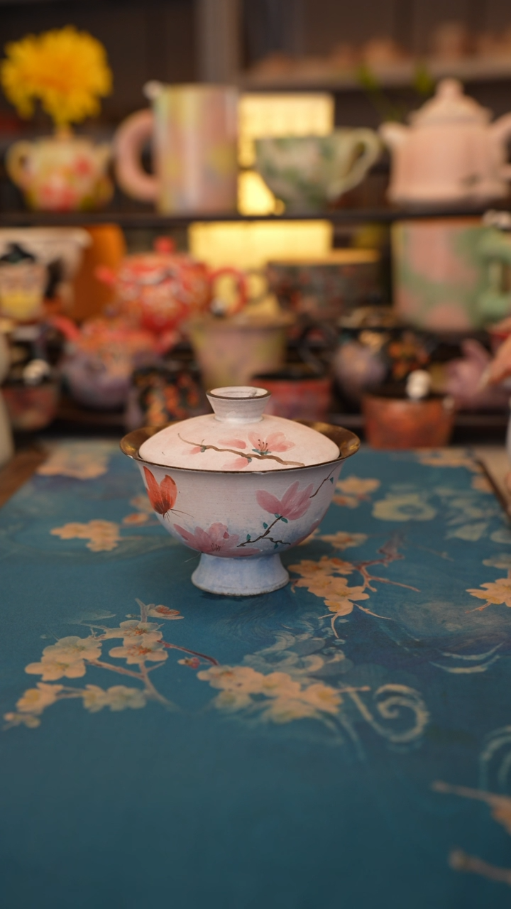 【闪购商品】玉兰花系列 二才盖碗