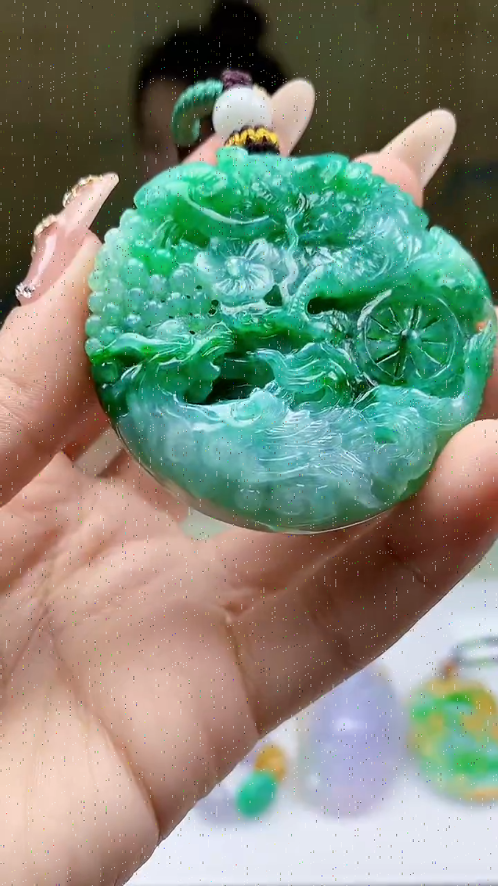 【闪购商品】定制翡翠未镶嵌4902ty-毛货挂件219