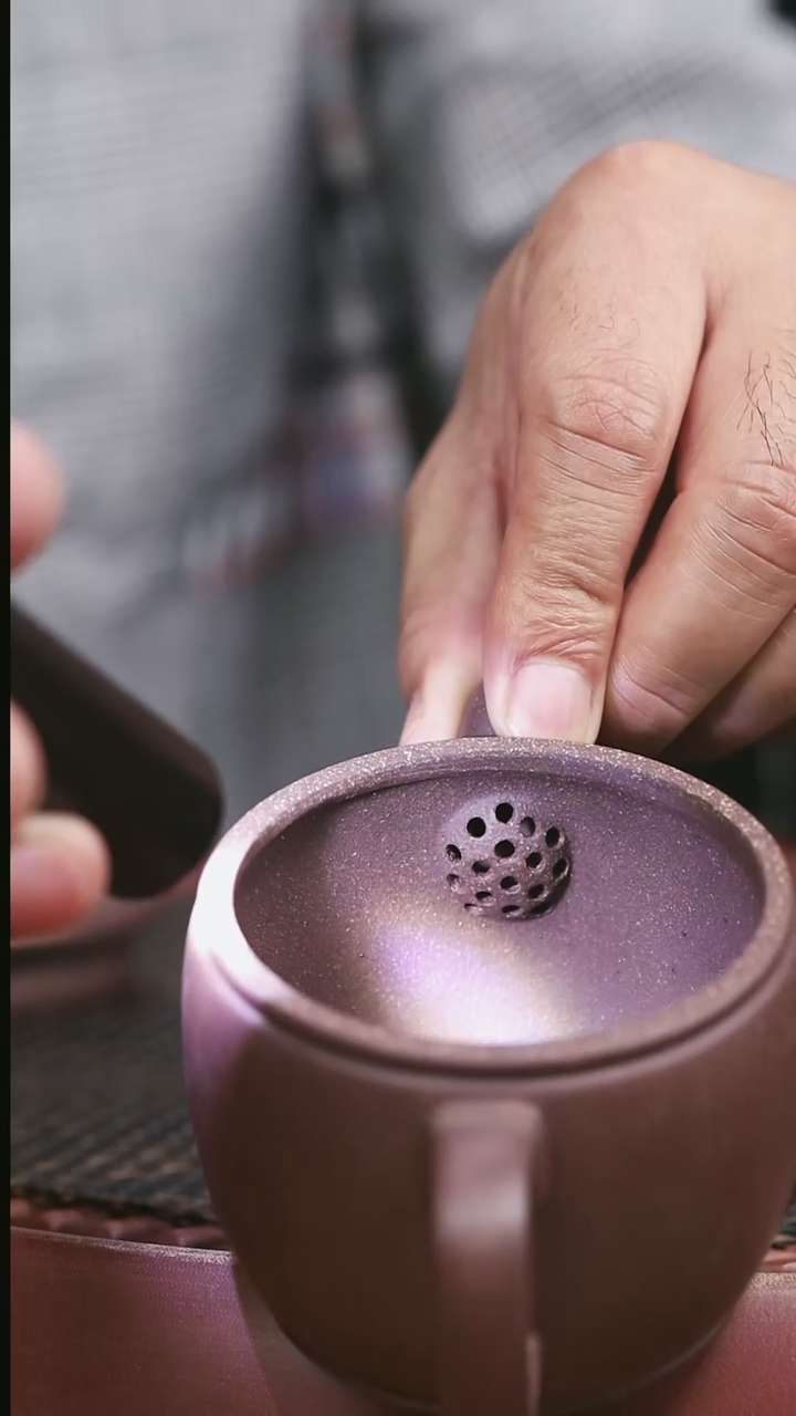 茶壶紫砂7号高砂老紫泥传统汉瓦200CC微微暇