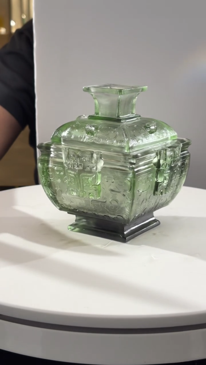 摆件清照方彝兽面方彝