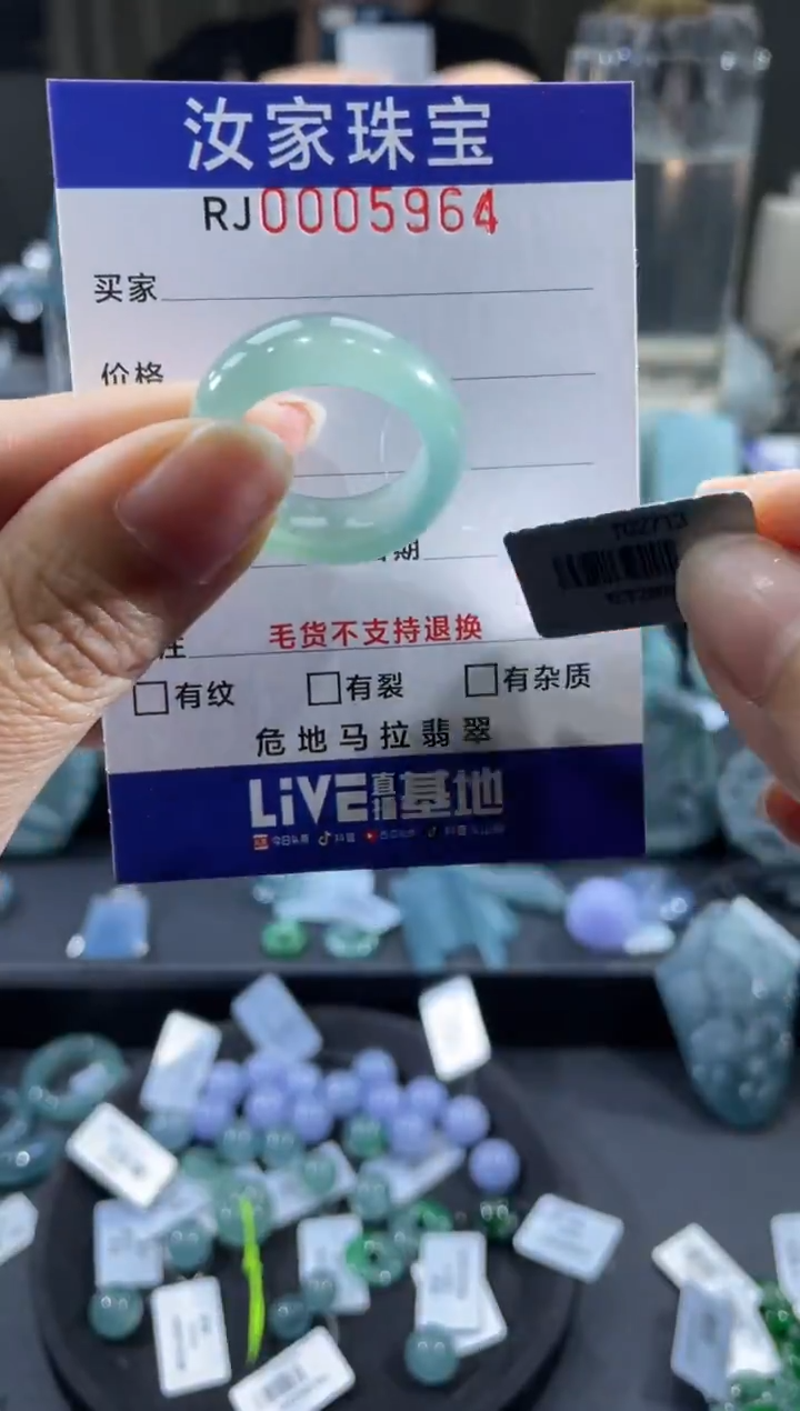 未镶嵌挂件翡翠5964