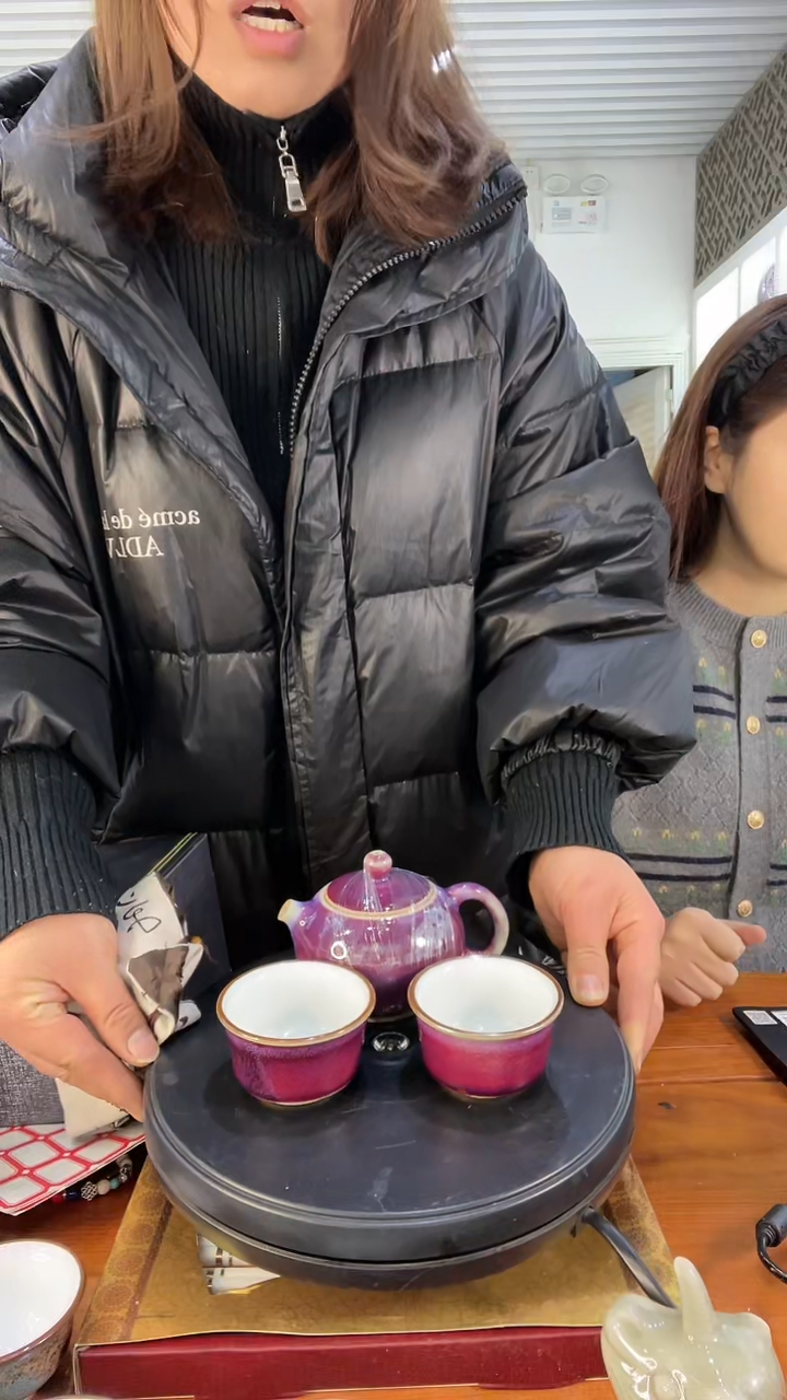 【闪购商品】摆件土魂钧瓷 西施壶一壶二杯