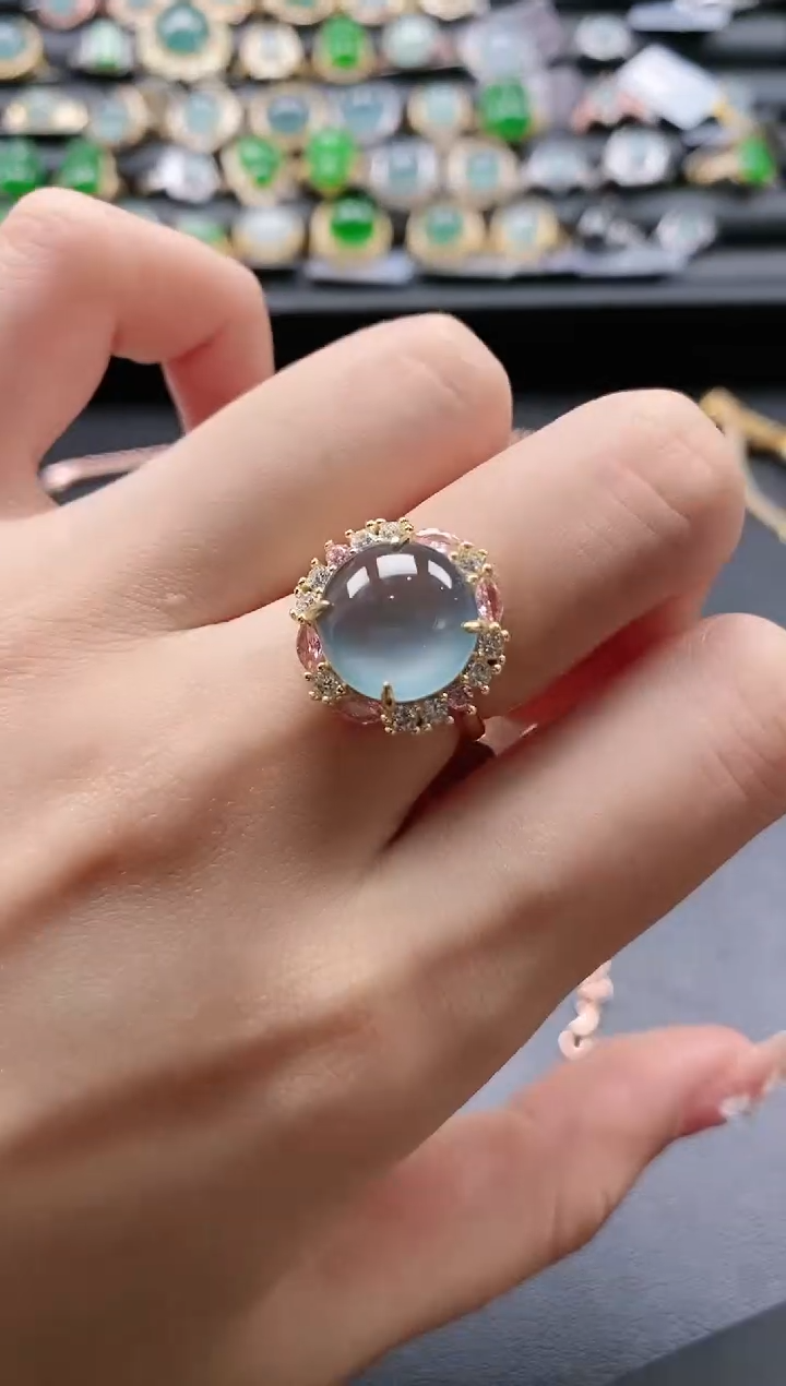 【闪购商品】翡翠戒指银S925镶嵌51151