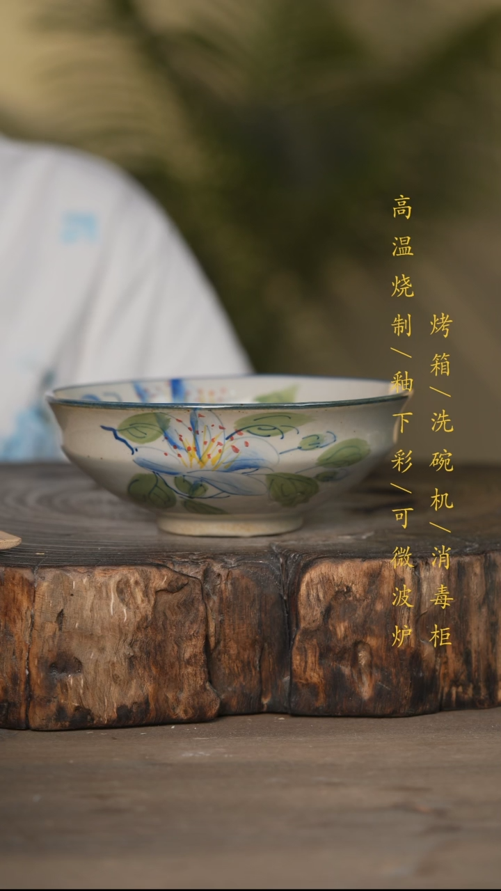 瓷片景德镇高温釉下彩可微波烤箱洗碗机