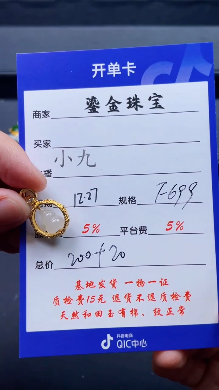 颈饰银S925镶嵌和田玉F699