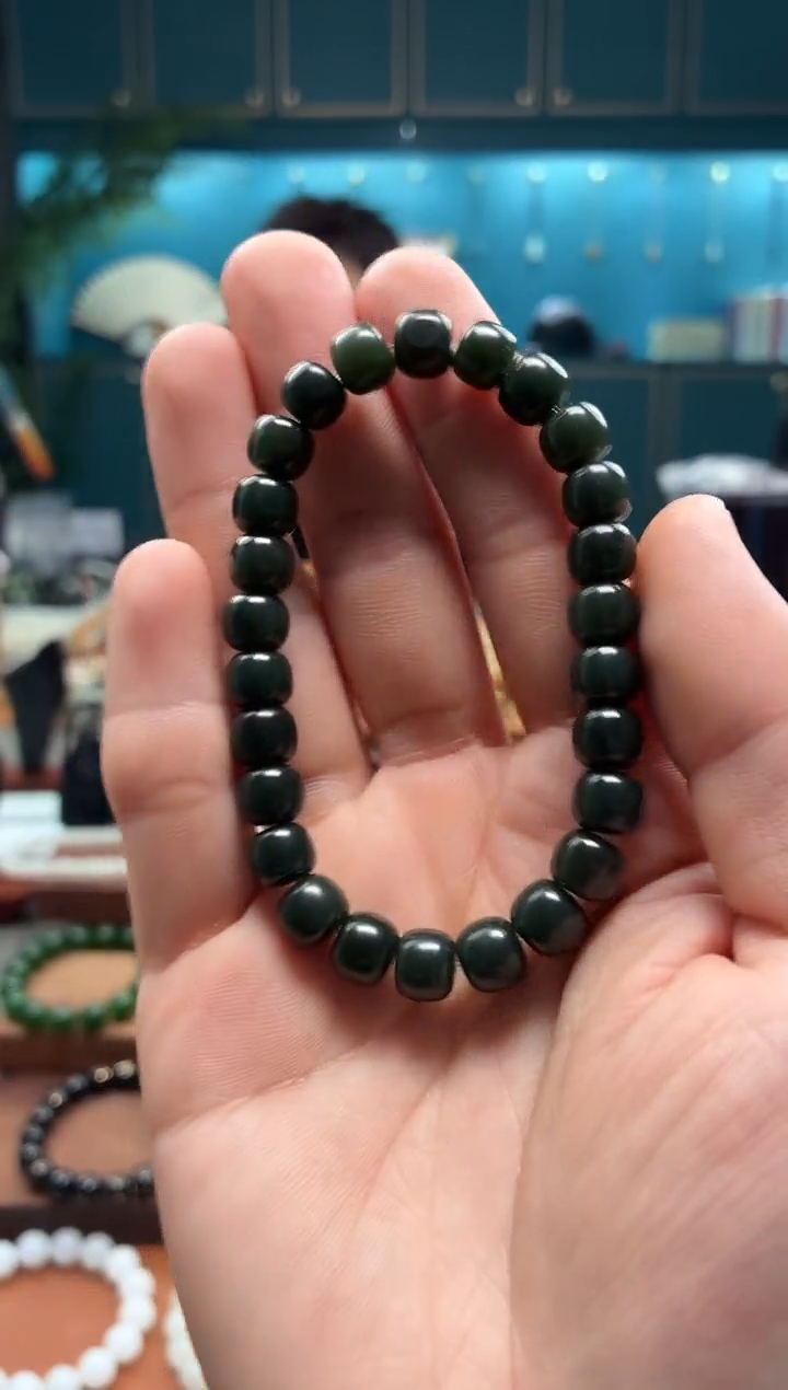 未镶嵌手串和田玉沙枣7*8老