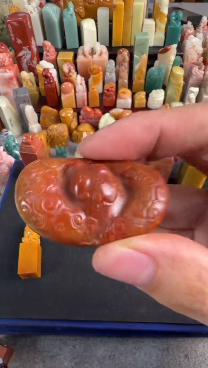 【闪购商品】青田石印石西泠红元宝蛇