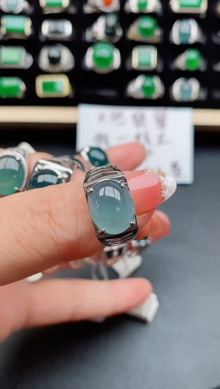 【闪购商品】翡翠戒指银S925镶嵌121221