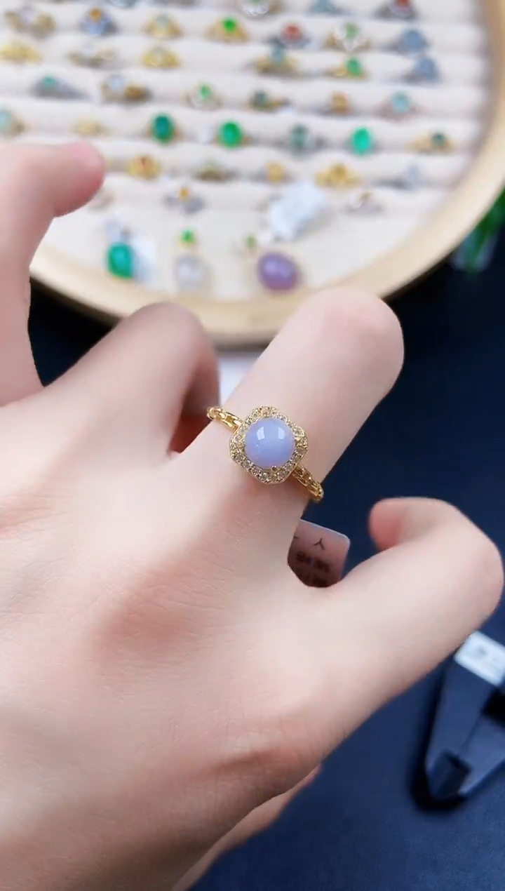 【闪购商品】翡翠戒指银S925镶嵌24152424