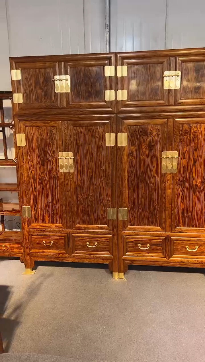 花梨木类木雕款柜子一对