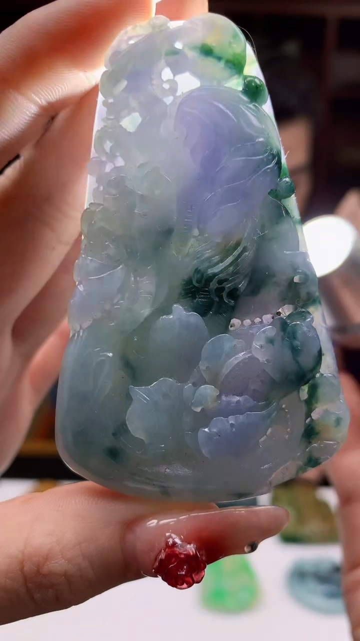 【闪购商品】定制翡翠未镶嵌1049ry-毛货挂件