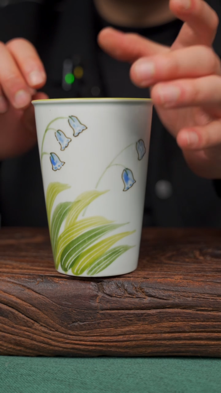 瓷片200寻一缕瓷香杯釉下手工手绘瓷器