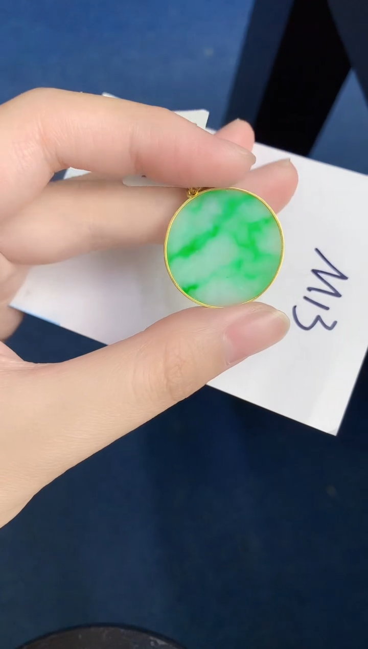 【闪购商品】翡翠颈饰18K金镶嵌000000000