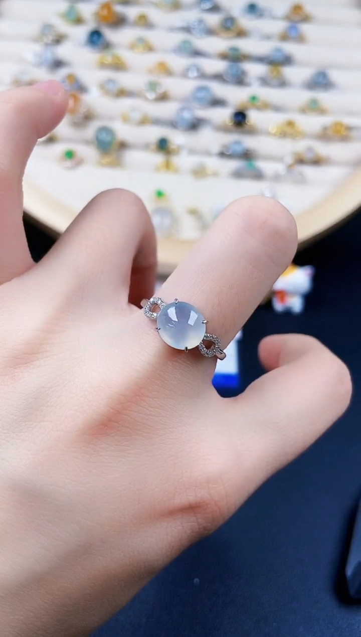 【闪购商品】翡翠戒指银S925镶嵌56464