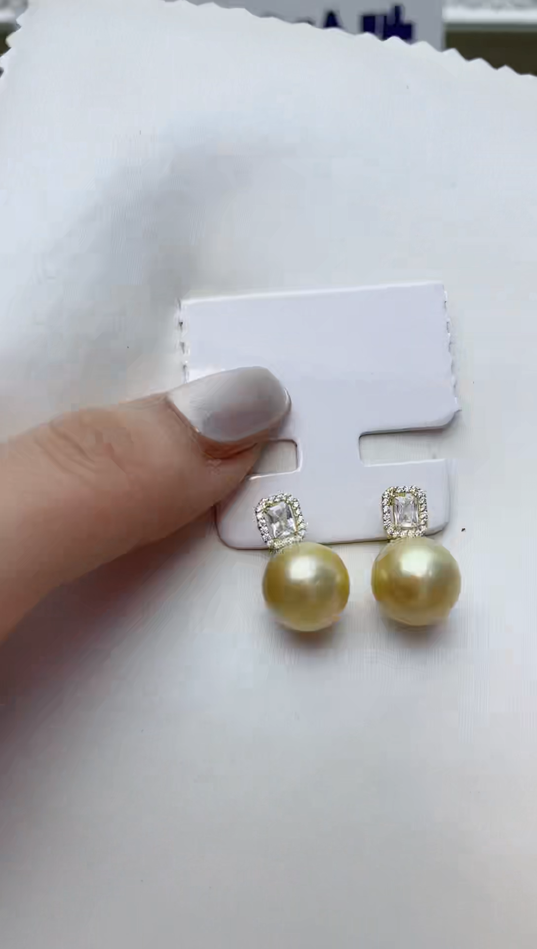 【闪购商品】海水珍珠耳饰银S925镶嵌A51