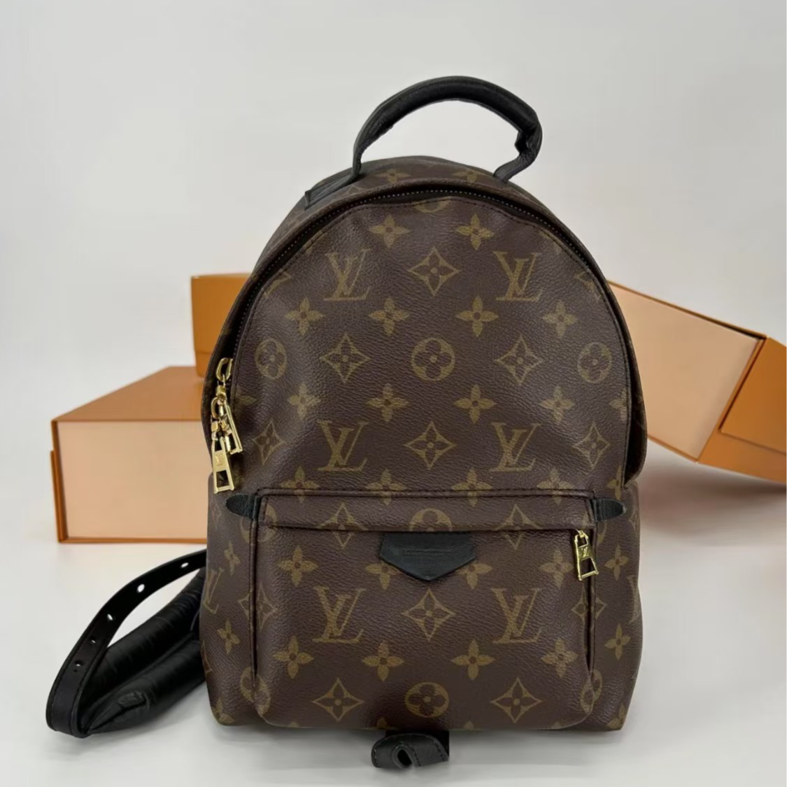 99新 LouisVuitton/路易威登 经典老花双肩包轻奢小号 气垫肩带