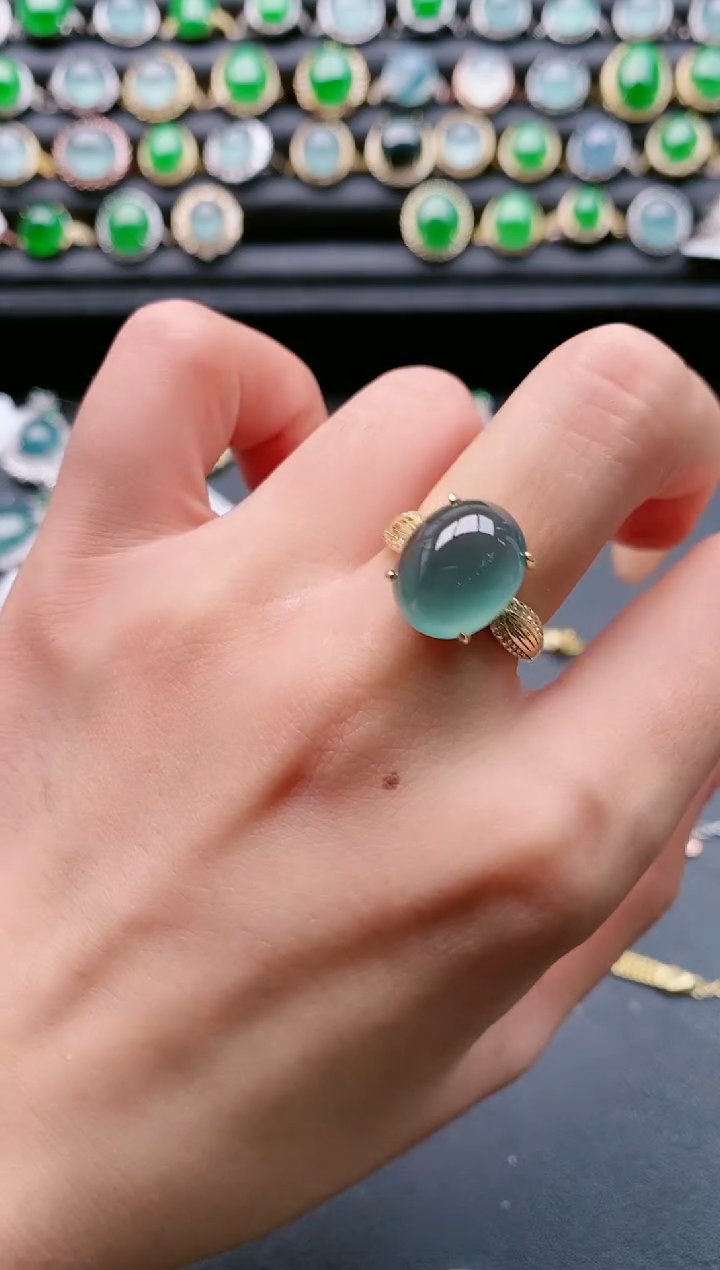 【闪购商品】翡翠戒指银S925镶嵌11111111
