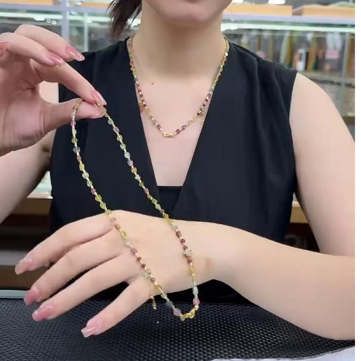 【老郑家】925银碧玺DIY项链  (多样性发1件) 