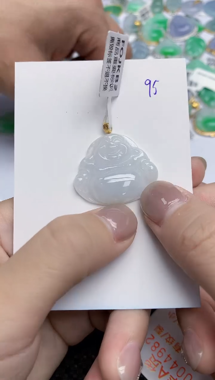 【闪购商品】翡翠颈饰18K金镶嵌天然翡翠A货