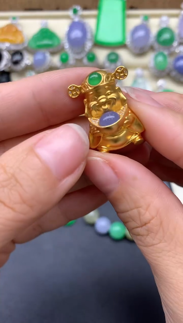 【闪购商品】翡翠颈饰18K金镶嵌642-中国好珍宝